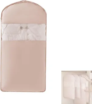2025 Waterproof Hanging Garment Bag with Self-Compression Zipper  Space-Saving Closet Organizer for Travel, StorageDust-Proof & Moisture-Resistant Cover for Coats, Suits & Down Jackets (Pink, M)