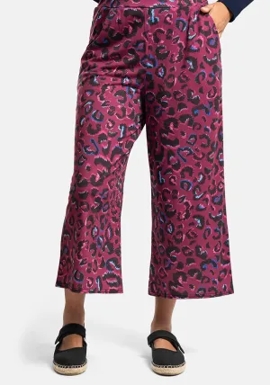 Amari Scribble Print Pull On Wide Leg Culotte Trouser