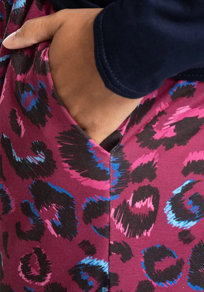 Amari Scribble Print Pull On Wide Leg Culotte Trouser