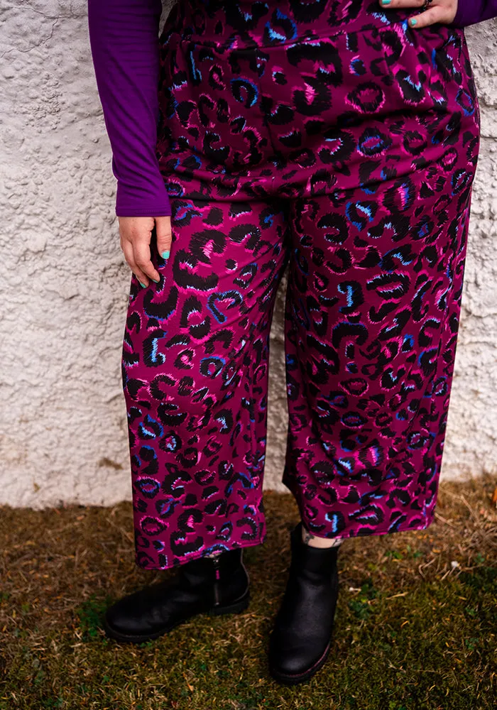 Amari Scribble Print Pull On Wide Leg Culotte Trouser