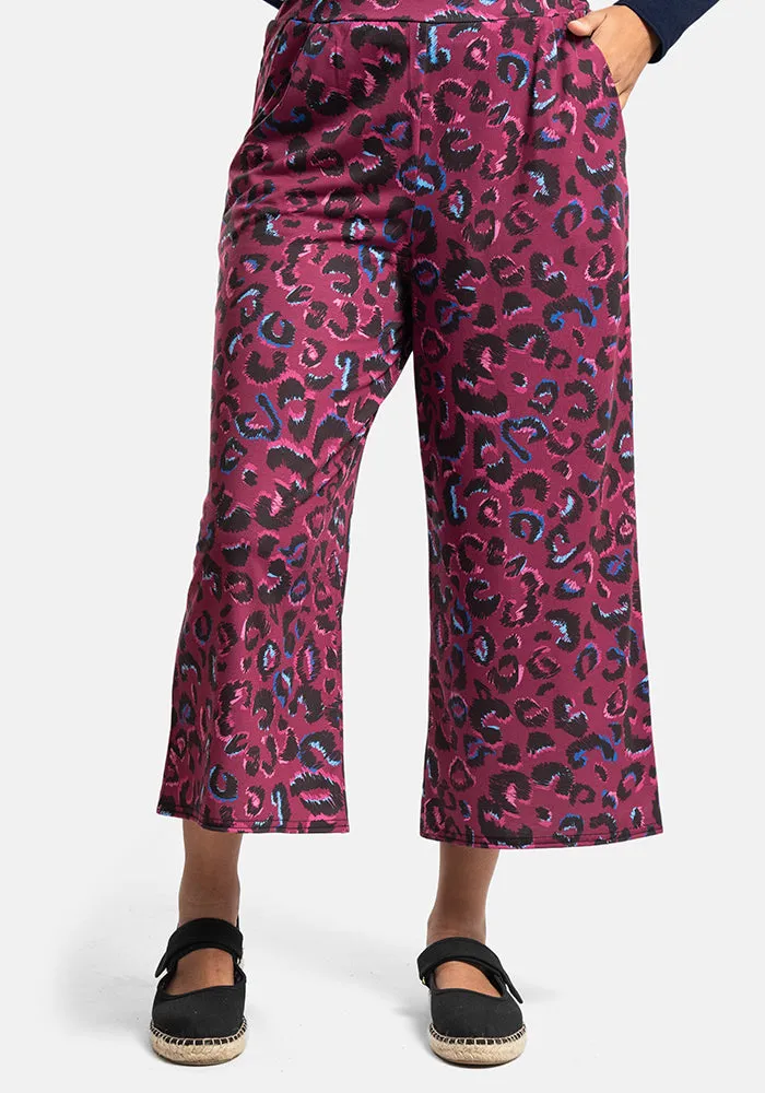 Amari Scribble Print Pull On Wide Leg Culotte Trouser