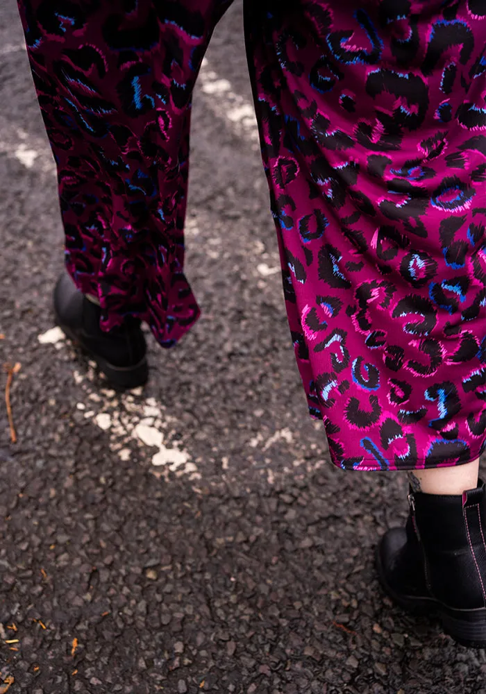 Amari Scribble Print Pull On Wide Leg Culotte Trouser