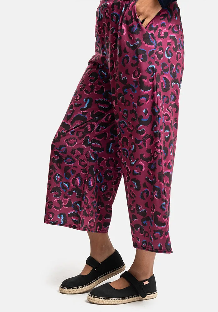 Amari Scribble Print Pull On Wide Leg Culotte Trouser