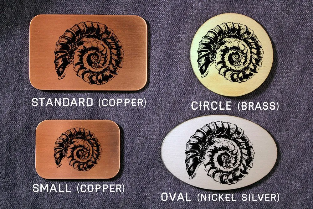 Ammonite Fossil Belt Buckle