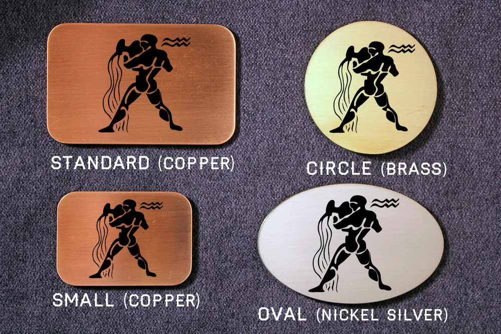 Aquarius -ZODIAC / ASTROLOGY Belt Buckle