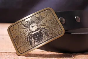 Bee and Honey Comb Belt Buckle