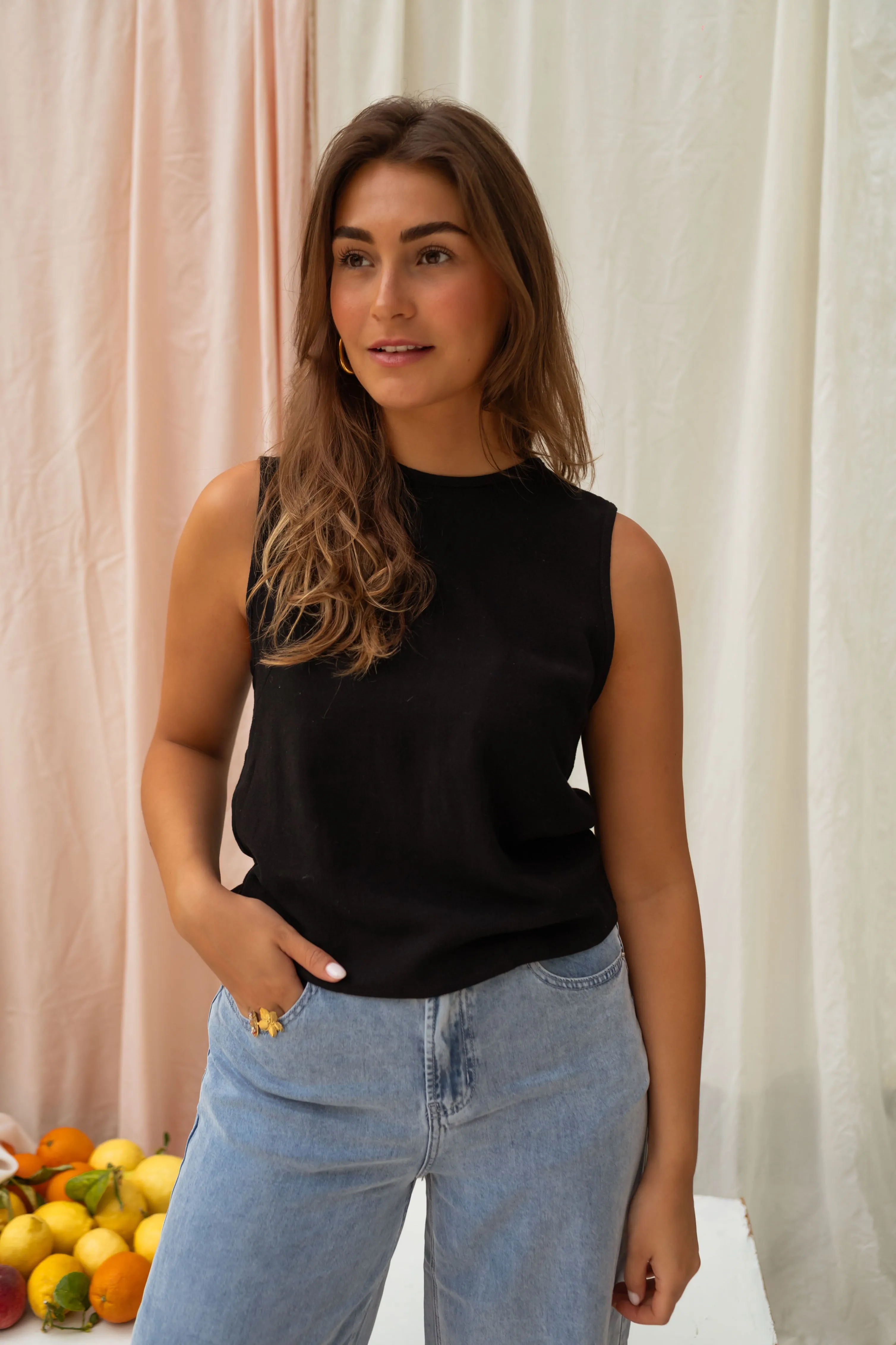 Black Josephine Top