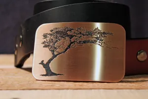 Bonsai Silhouette Belt Buckle