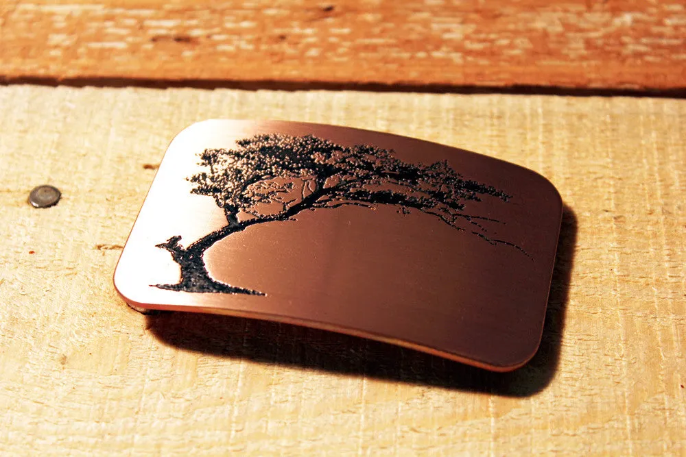 Bonsai Silhouette Belt Buckle