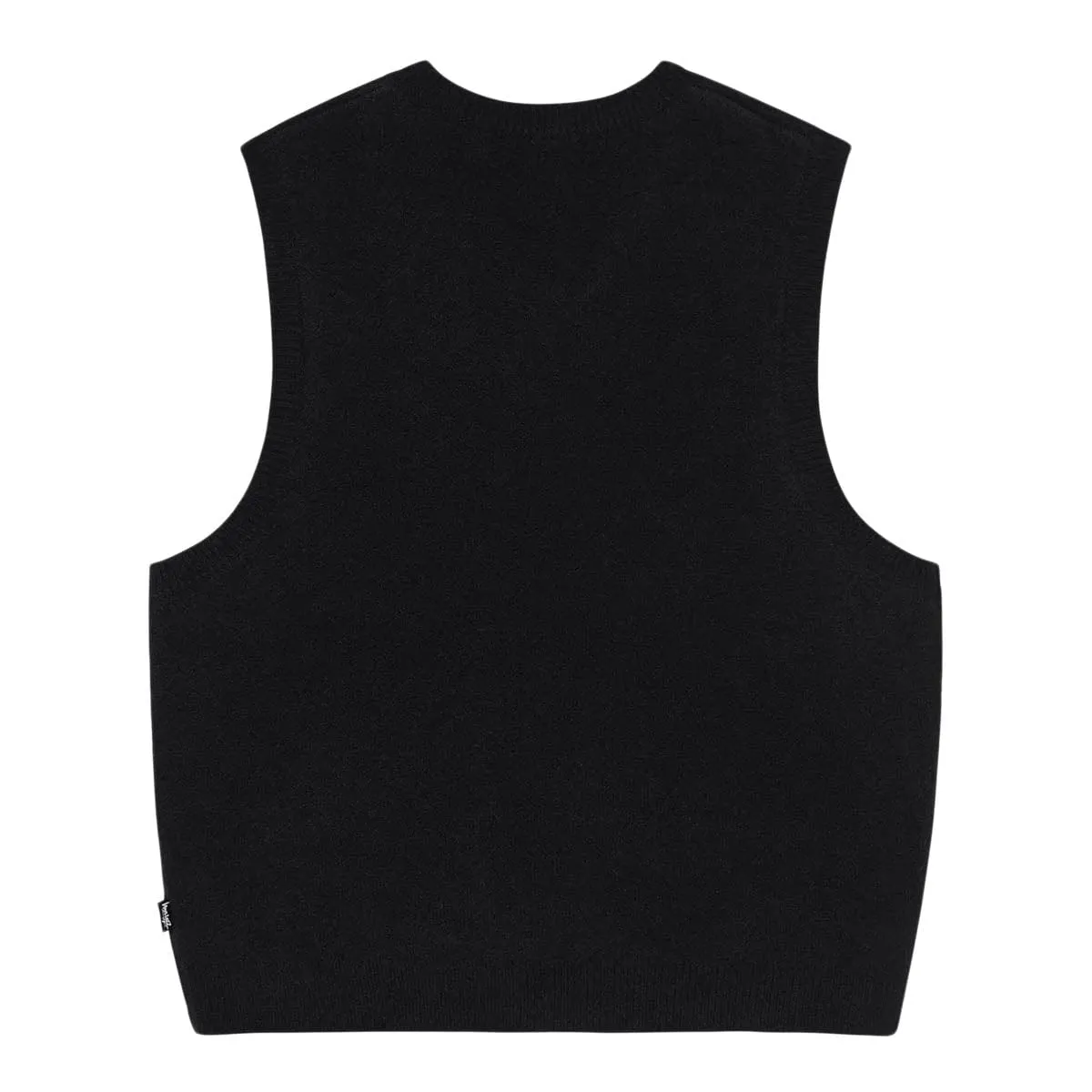 BRUSHED MOHAIR VEST BLACK