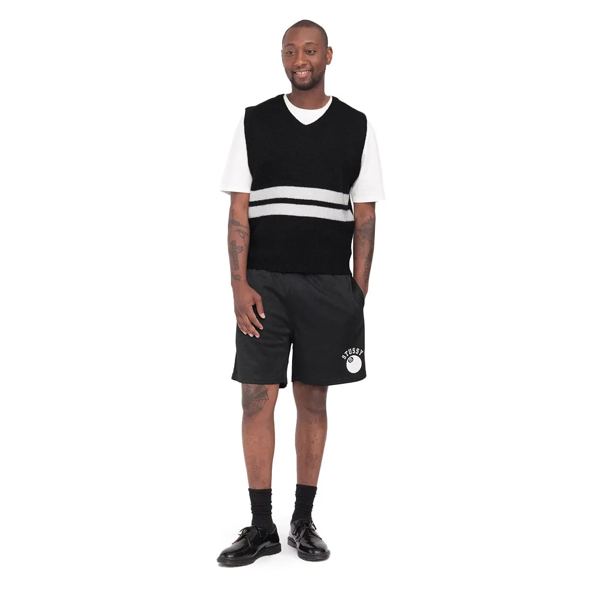 BRUSHED MOHAIR VEST BLACK