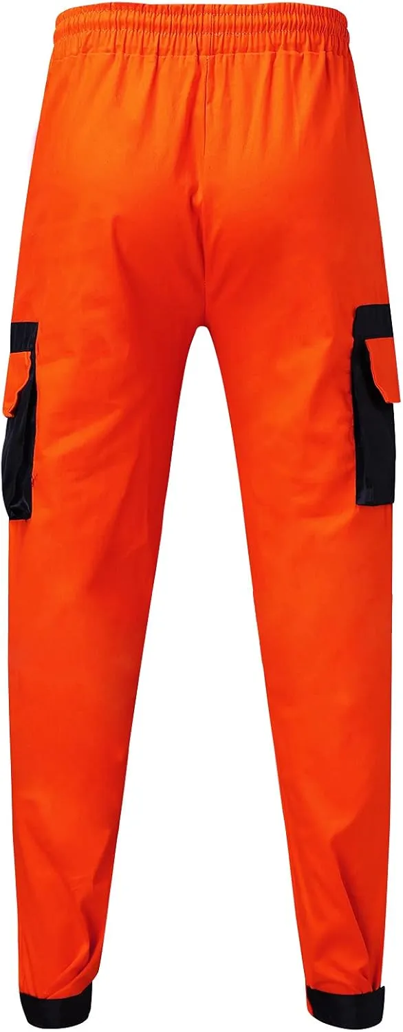 Cargo Sweatpants for Men Mens Lounge Pants Pants with Elastic Drawstring Waist Men's Jogger Pants Baggy Goth Techwear