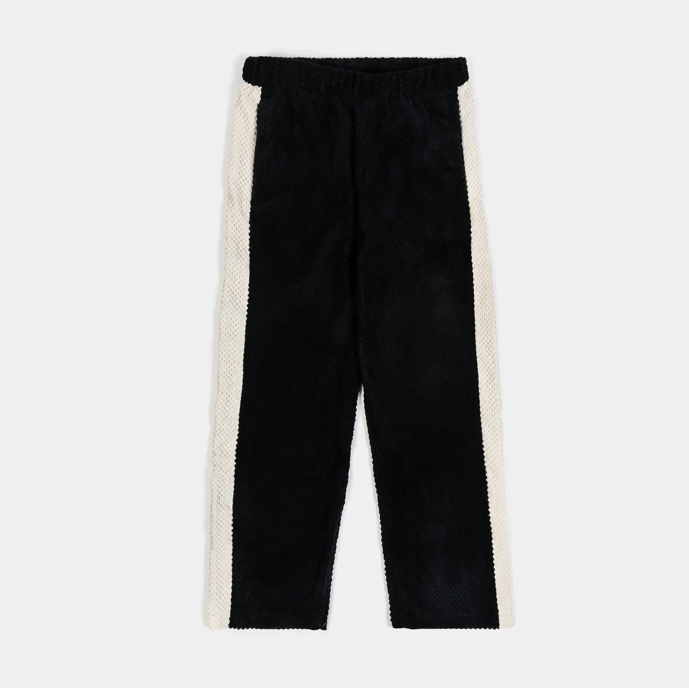 Mens Chenille Sweatpants in Black/White - Comfortable Loungewear Pants