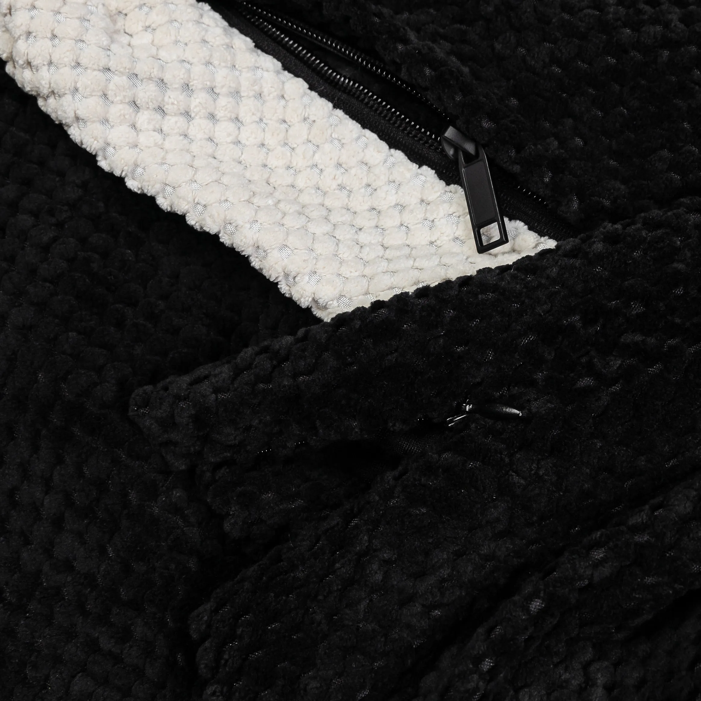 Mens Chenille Sweatpants in Black/White - Comfortable Loungewear Pants