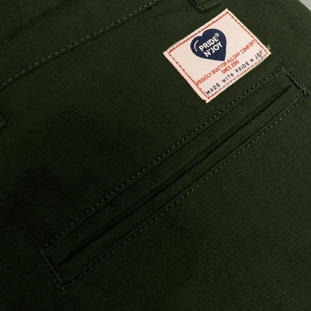 Chino Pants Green Olive Army Twill