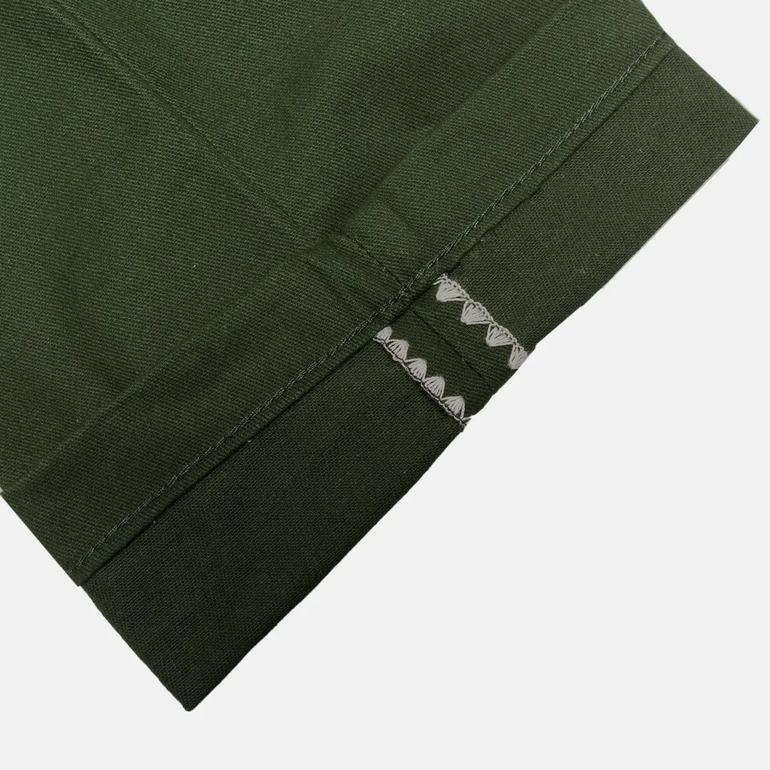 Chino Pants Green Olive Army Twill