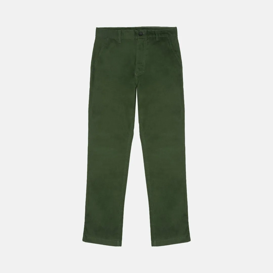 Chino Pants Green Olive Army Twill