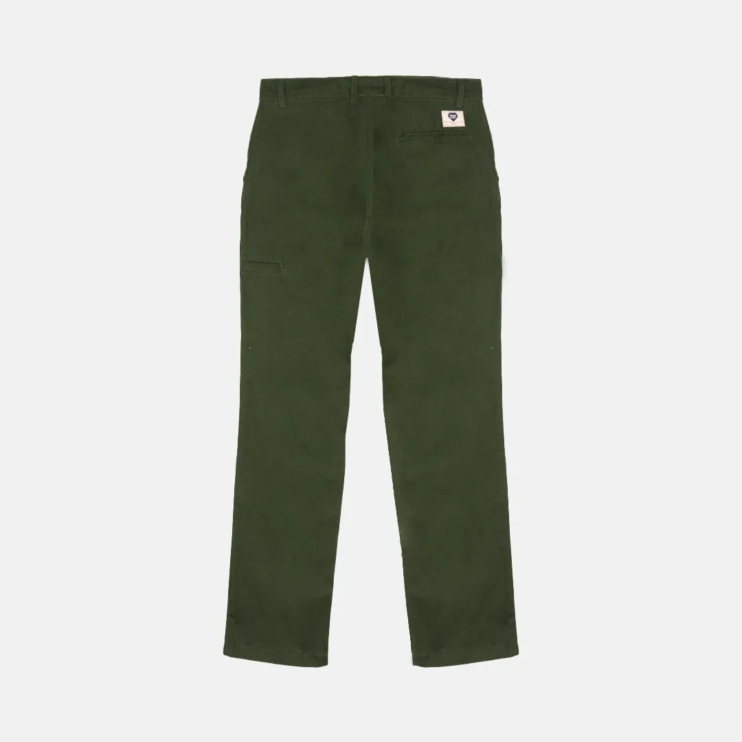 Chino Pants Green Olive Army Twill