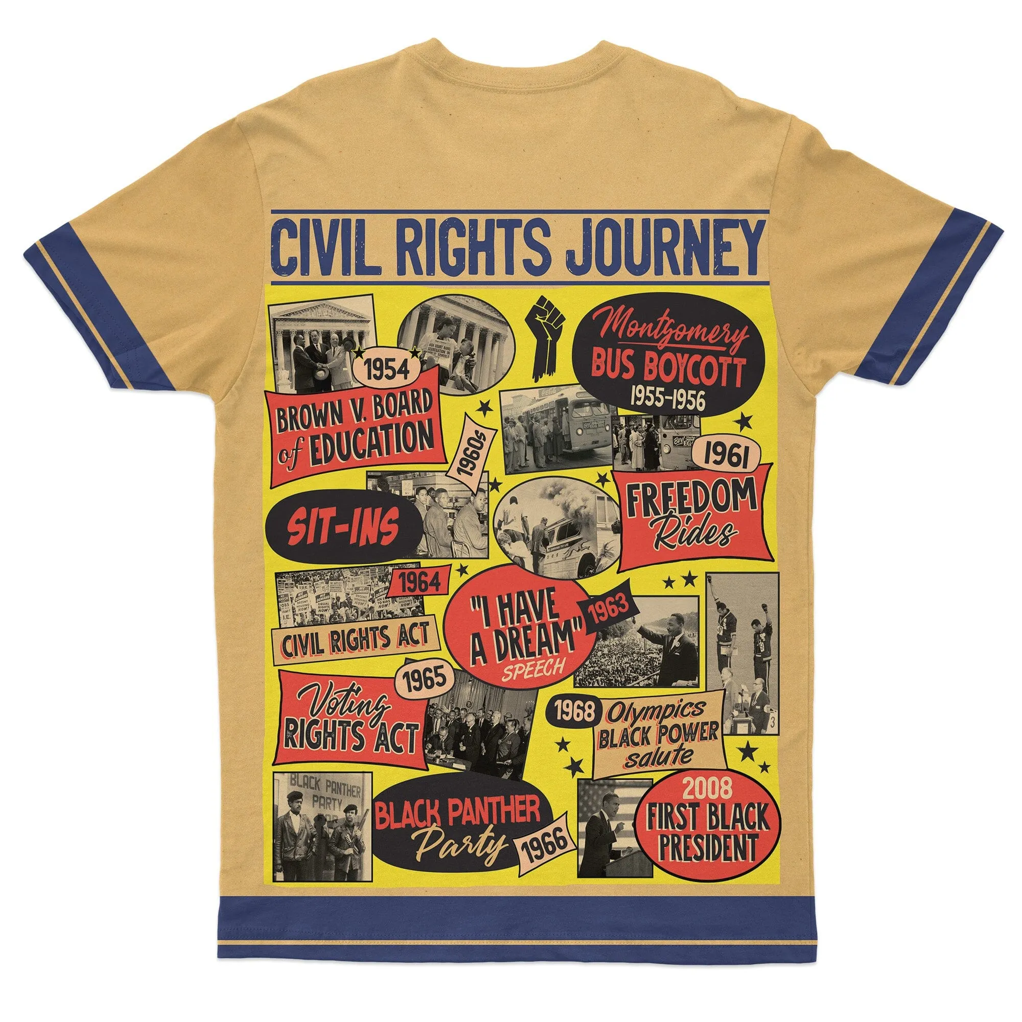 Civil Rights Events in 50s Style T-shirt