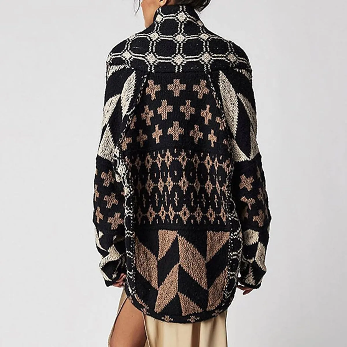 Colorful Cardigan Sweaters for Women Button Down Collar Oversized Sweater Coats Y2k Cardigans Fall Fashion Outfit