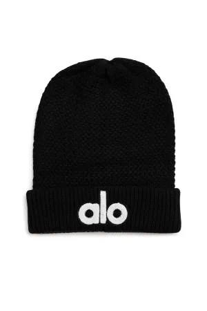 Stylish Cool Skies Black Beanie for All-Weather Comfort