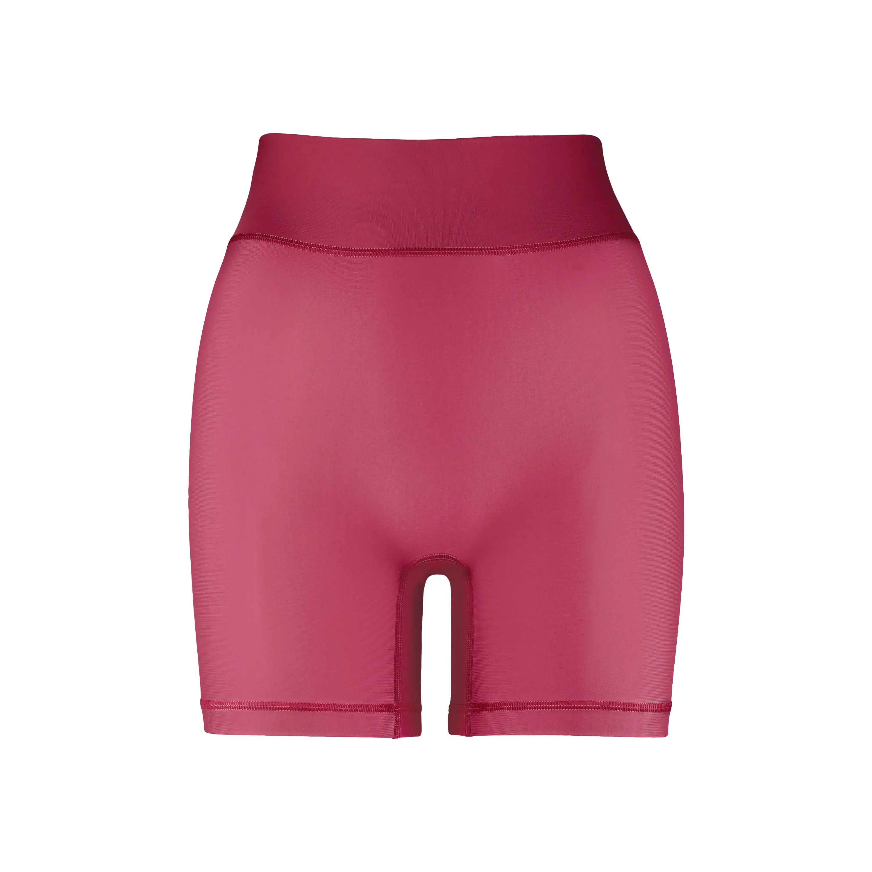Cora High Waisted Bicycle Shorts | Recycled Nylon | Wine