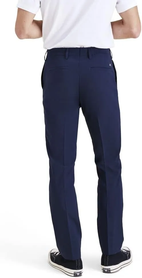 DOCKERS Mens Signature Go Slim Fit Khaki Smart 360 Tech Pants