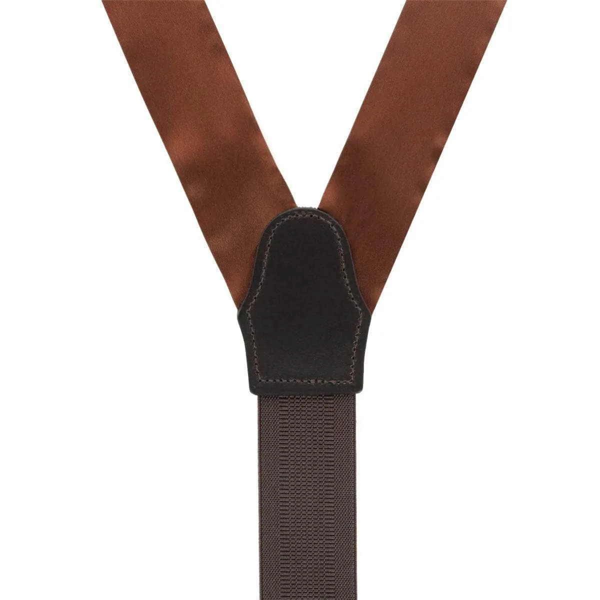 Dutton Solid Color Silk Button End Braces