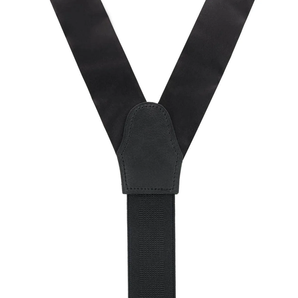 Dutton Solid Color Silk Button End Braces