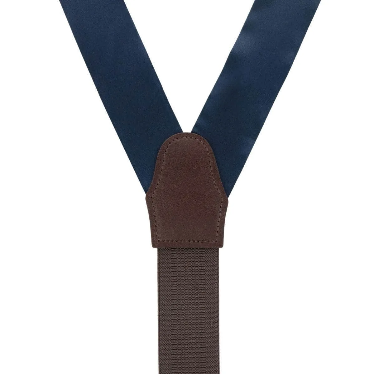 Dutton Solid Color Silk Button End Braces