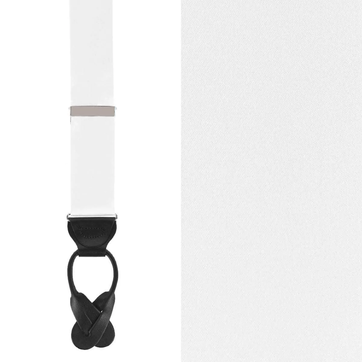 Dutton Solid Color Silk Button End Braces