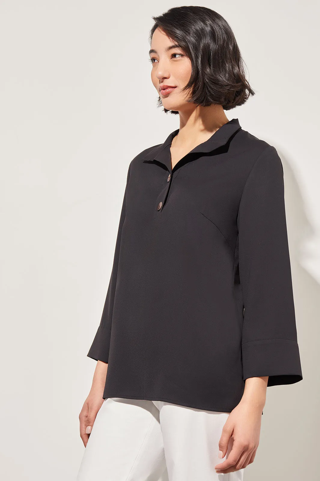 Easy Care Pullover Blouse - Crepe de Chine