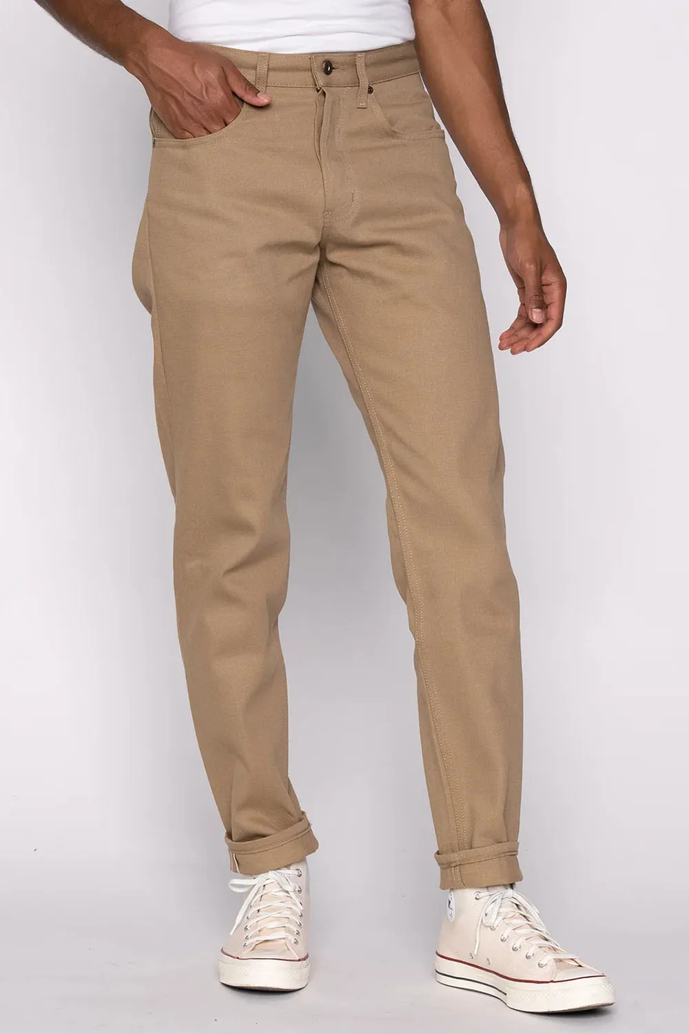 EASY GUY - CAMEL SLUB SELVEDGE