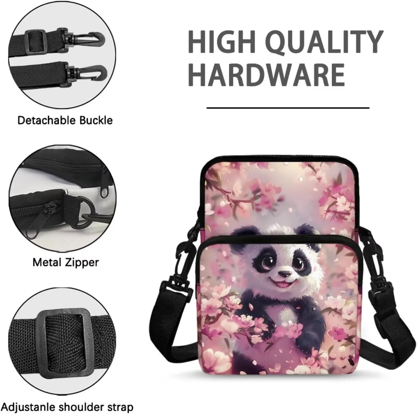 Girls Crossbody Bag Polyester Shoulder Bags Smart Phone Case Coin Wallet Purse