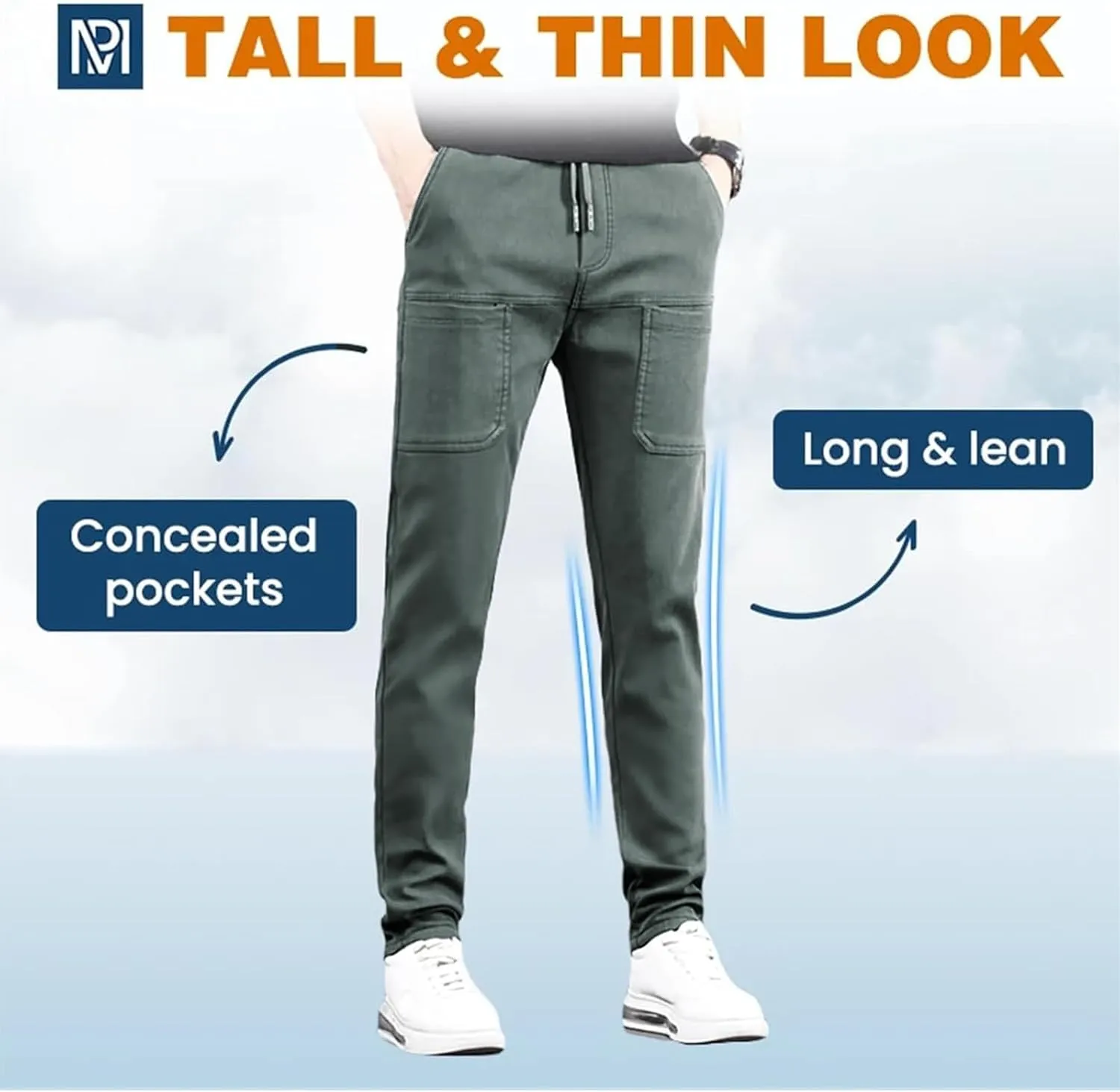 High Stretch Cargo Pants for Men,Durable Solid Color Long Pants with Multi-Pocket,Hiking Workout Joggers Sweatpants
