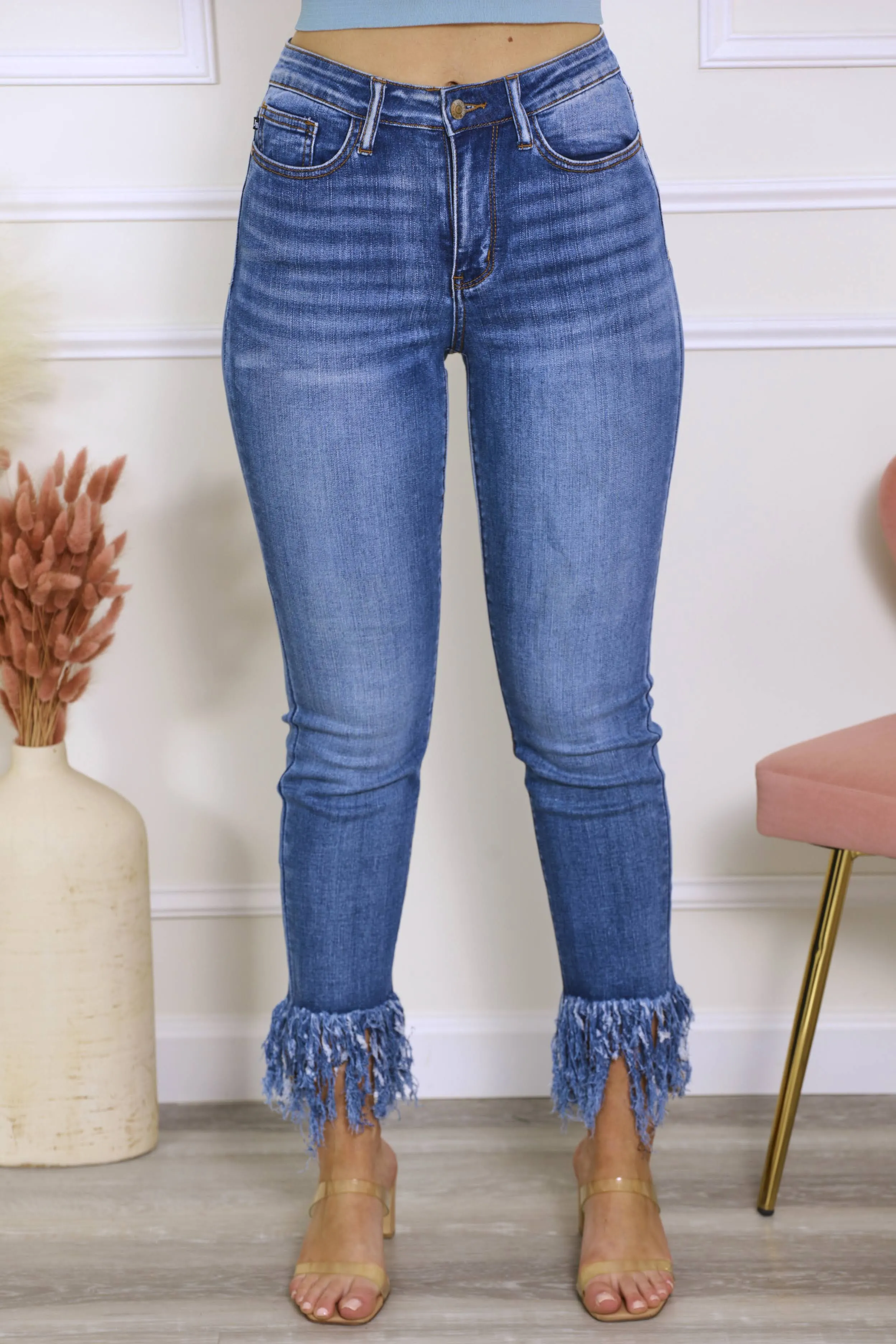 Judy Blue On The Fringe Relaxed Fit Jeans