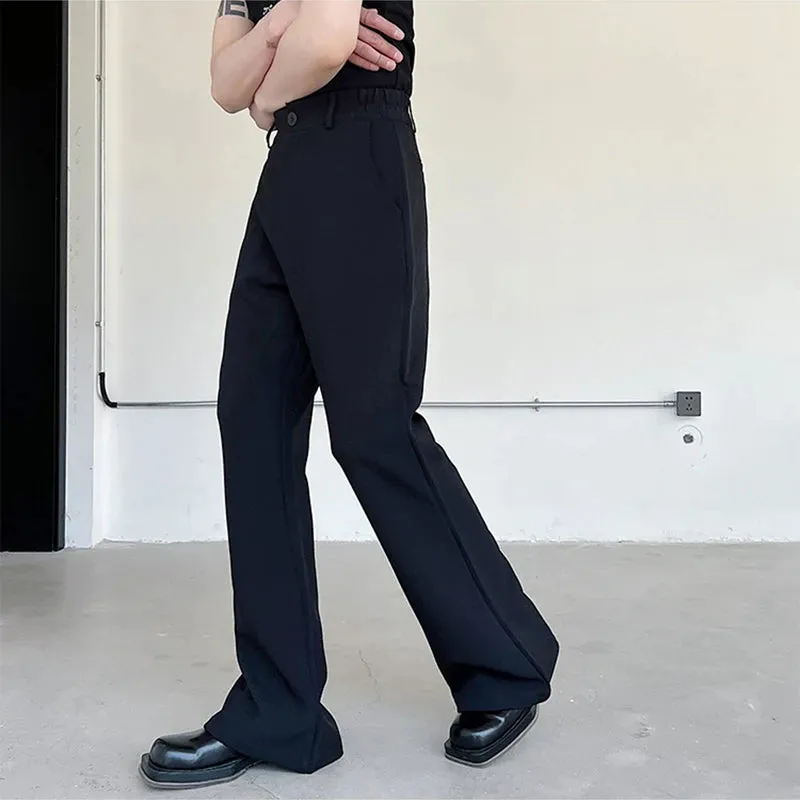 Korean Fashion Leisure Bell Bottoms Men's Pants Personality Style Versatile Trend Solid Color Simple Male Trousers