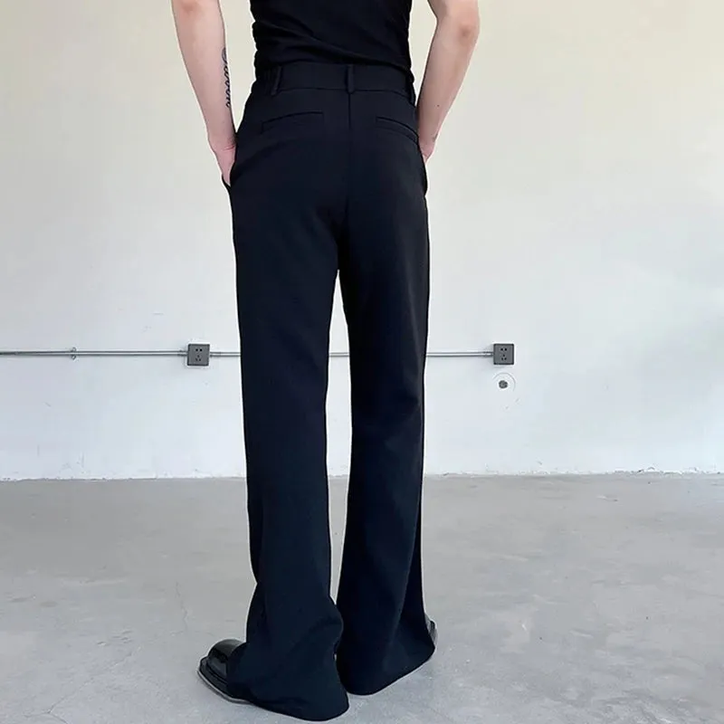 Korean Fashion Leisure Bell Bottoms Men's Pants Personality Style Versatile Trend Solid Color Simple Male Trousers