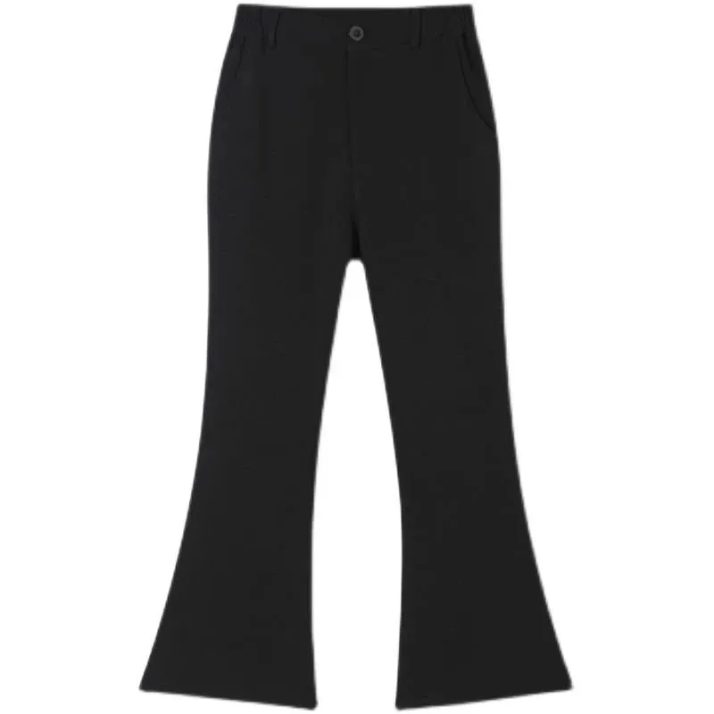 Korean Fashion Leisure Bell Bottoms Men's Pants Personality Style Versatile Trend Solid Color Simple Male Trousers