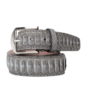 Grey Buffed Python Belt - Limited Stock - Premium Quality