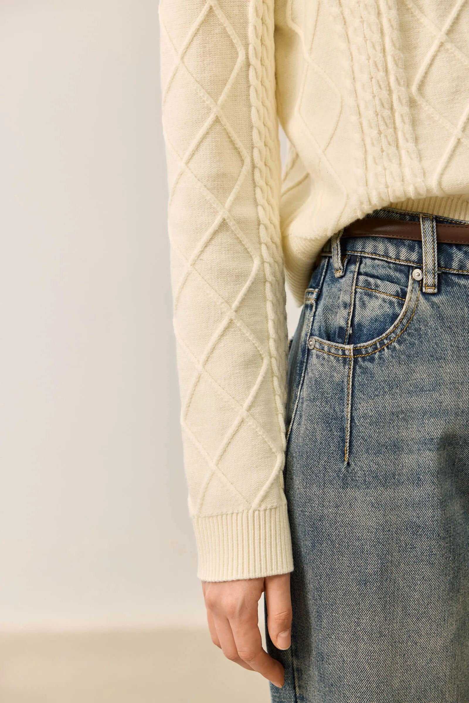 LILY Toggle Polo Collar Sweater
