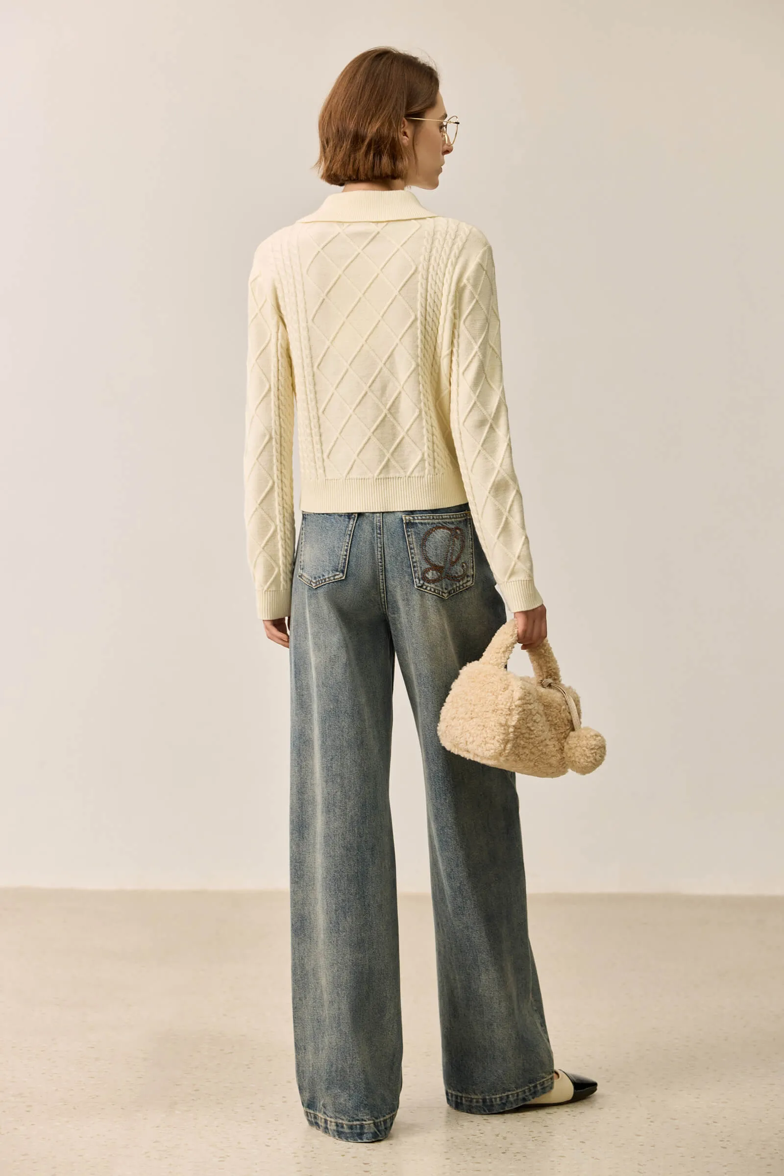 LILY Toggle Polo Collar Sweater