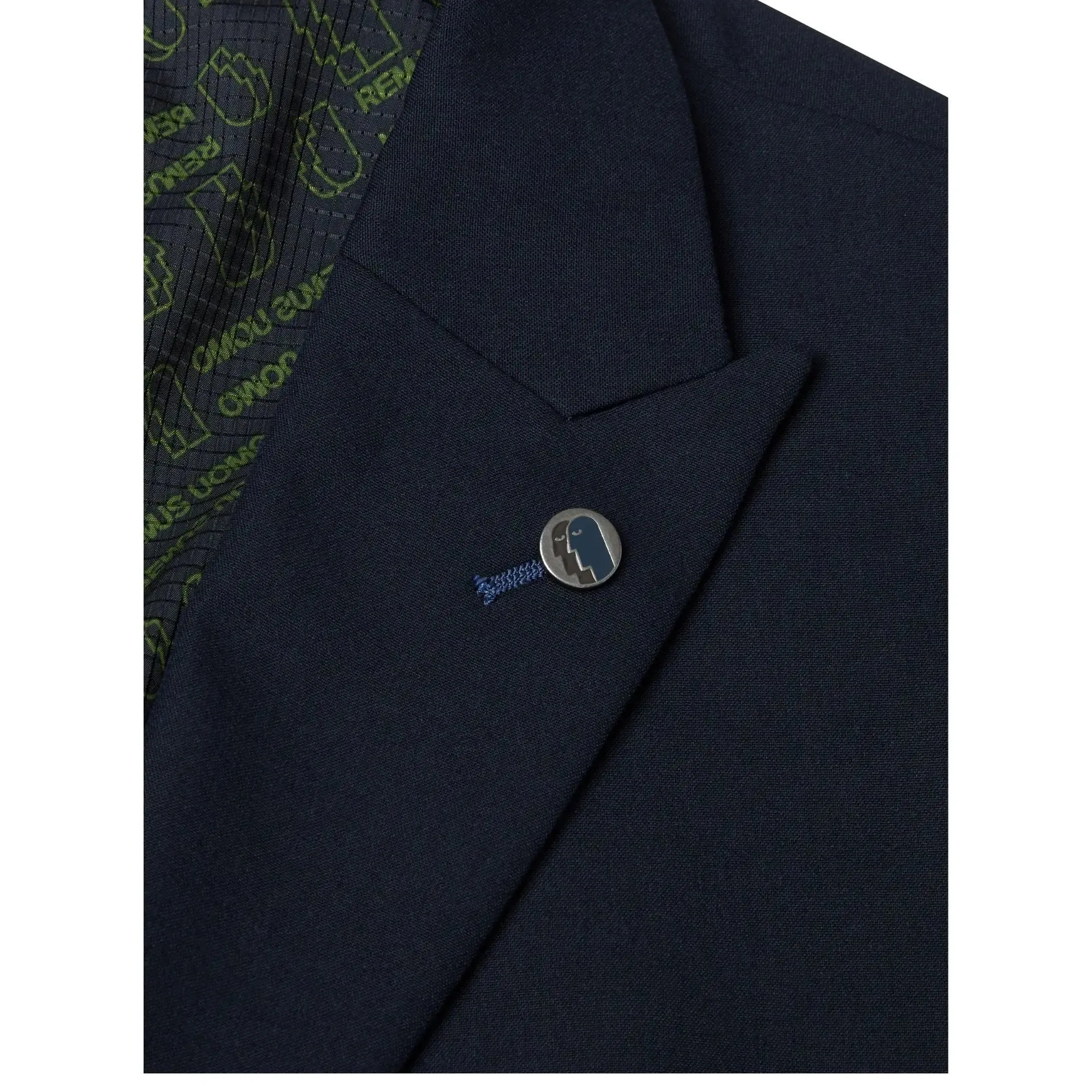 Massimo Navy Double-Breasted Jacket