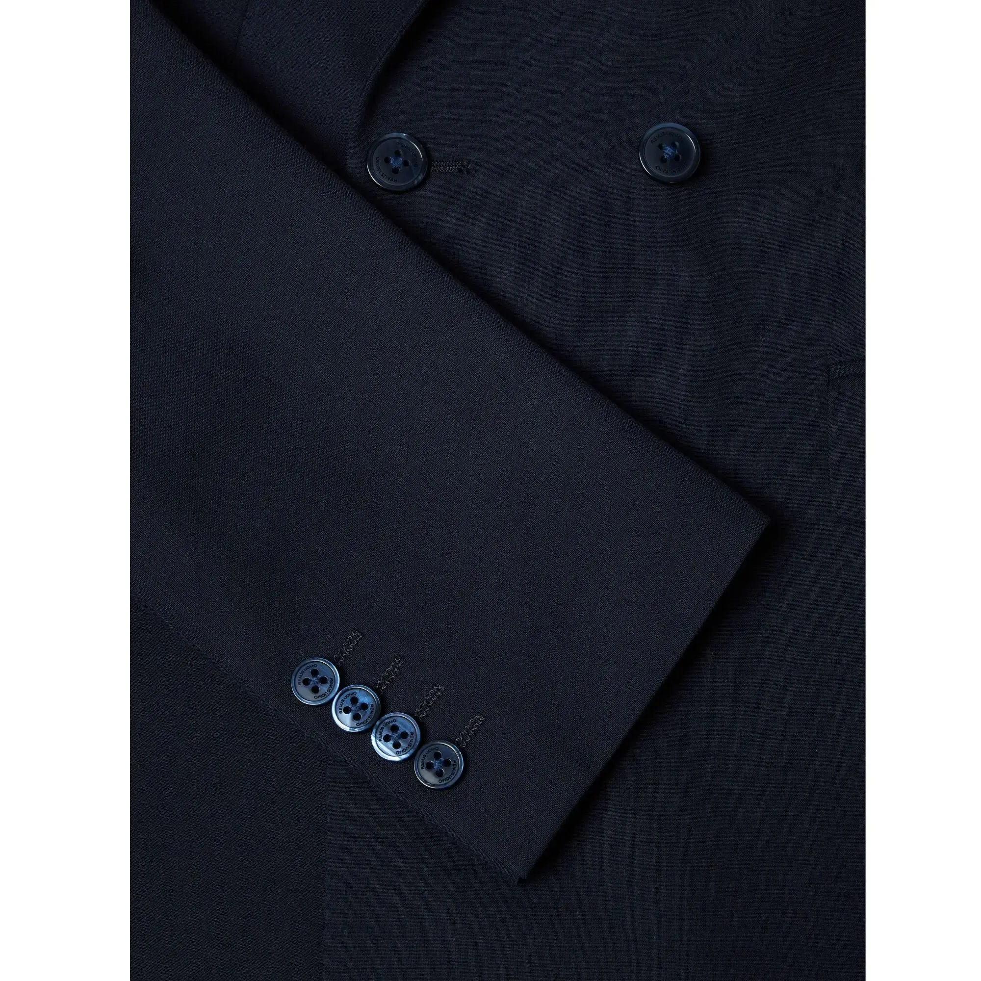 Massimo Navy Double-Breasted Jacket