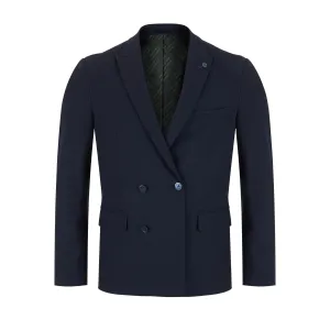 Massimo Navy Double-Breasted Jacket