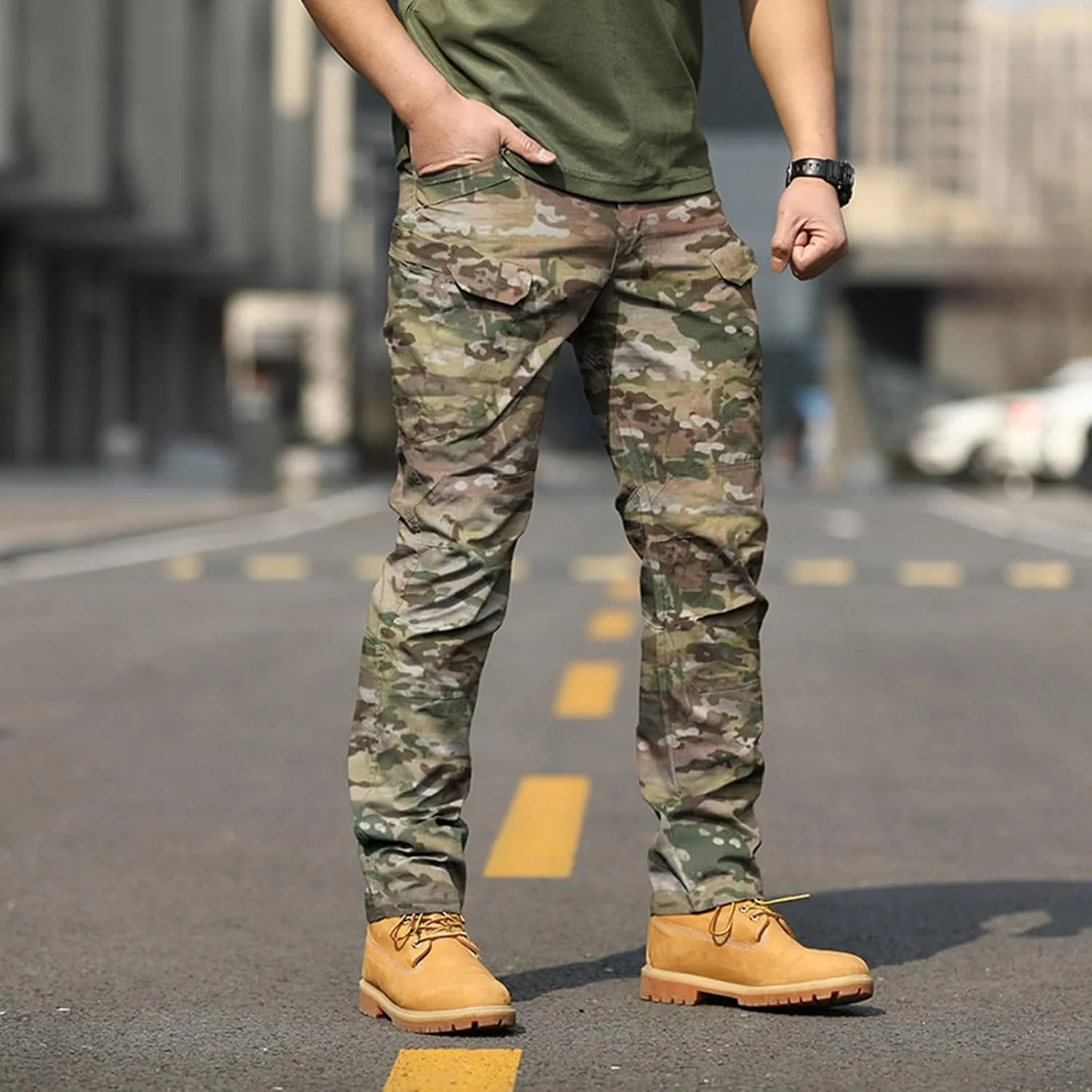 Mens Cargo Pants Relaxed Fit Casual Comfortable Lightweight Breathable Elastic Waist Workout Sweatpants Joggers
