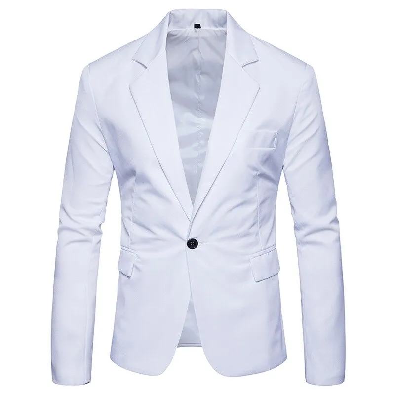 Mens Green One Button Blazer