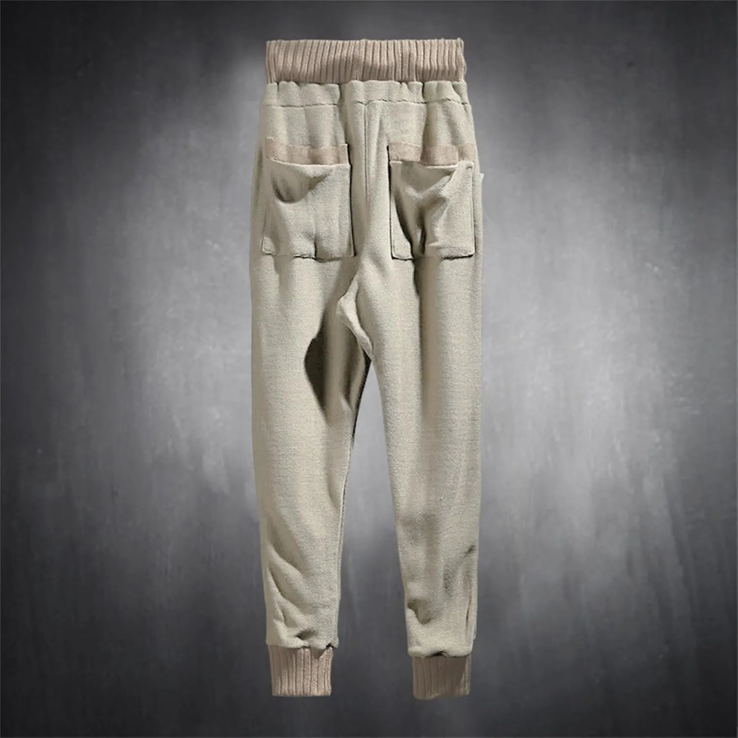Men's Slim Fit Joggers Patchwork Knit Novelty Pants Active Workout Lightweight Casual Trousers Fashion Sweatpants