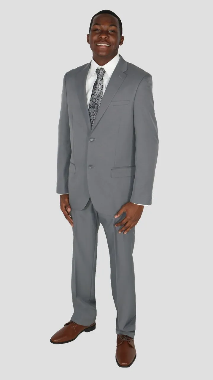 New Caravelli Light Grey 2 Piece Slim Fit Suit