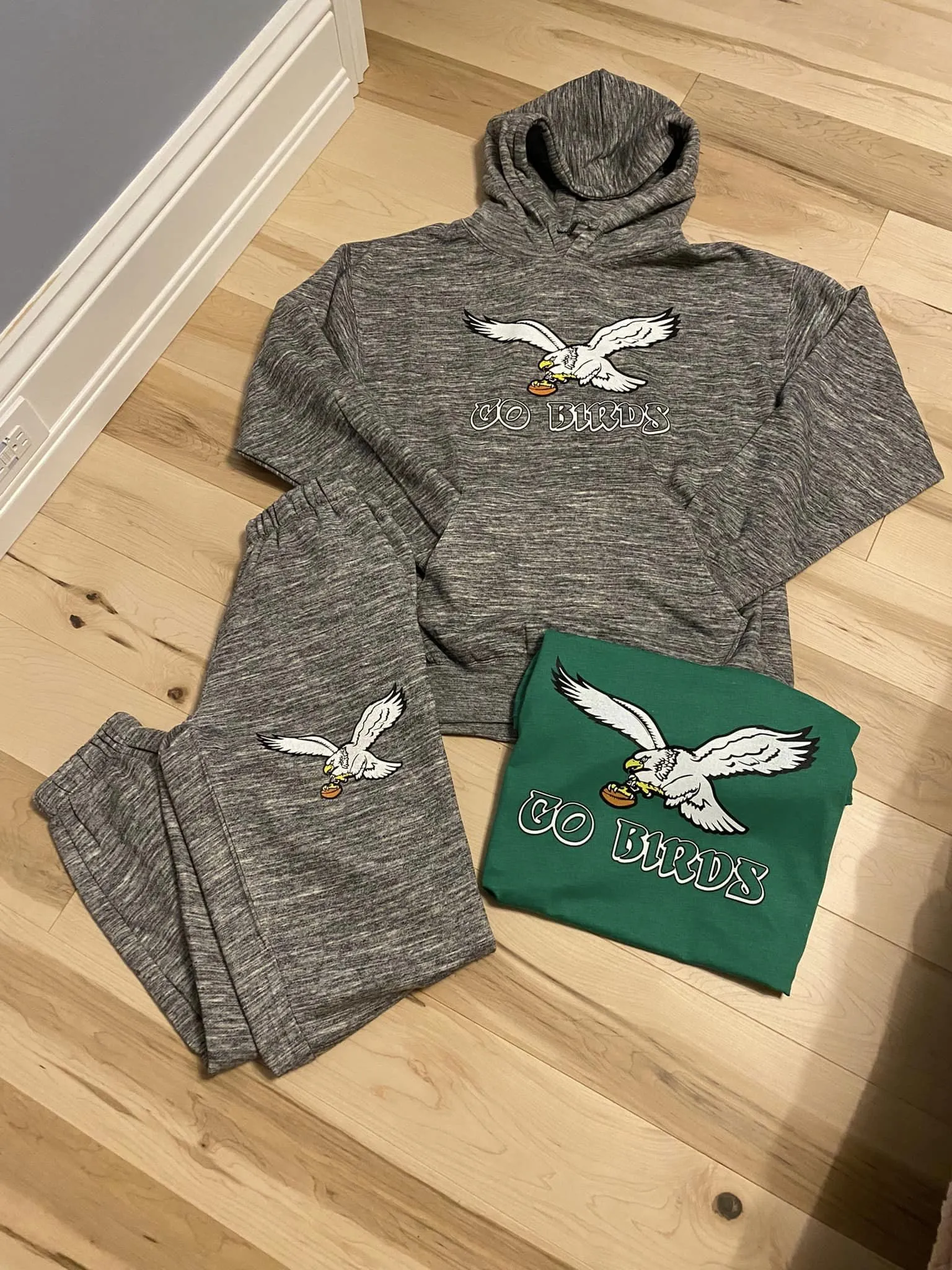 NEW Go Birds Pocket Joggers Marbled - white print ( ETA 2 Weeks )